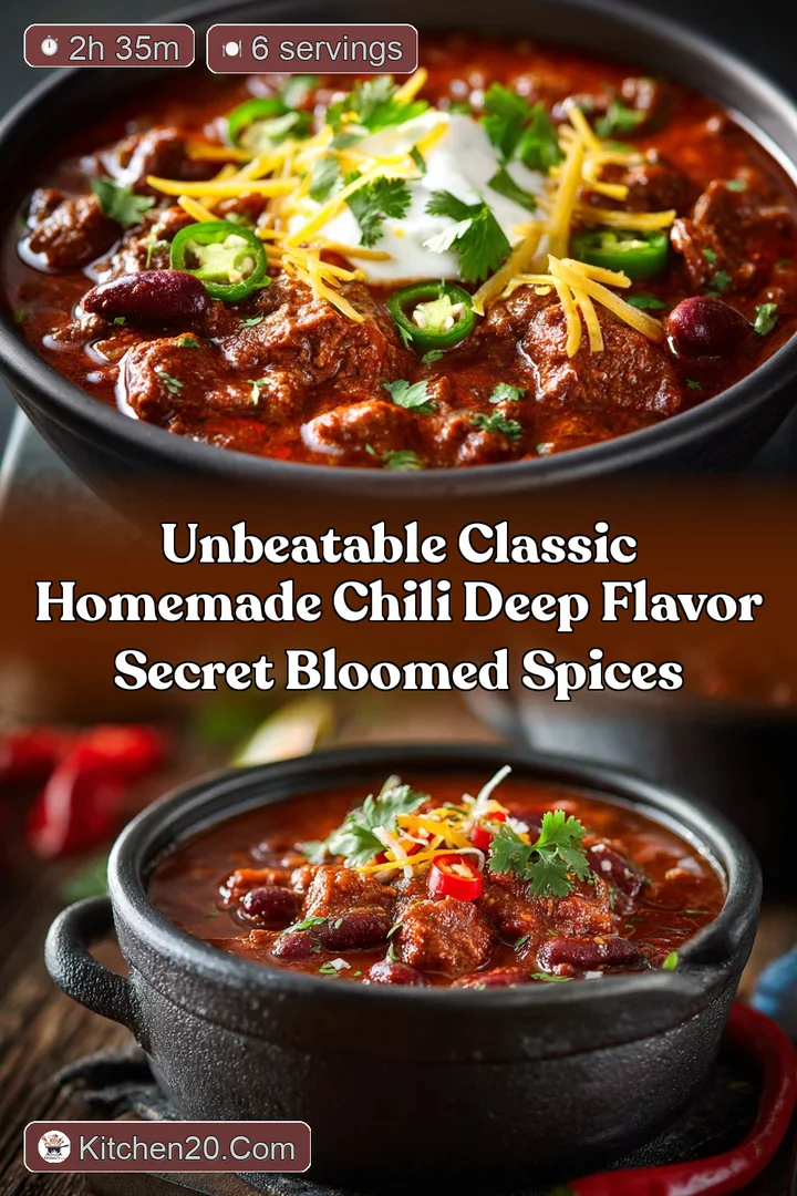 Unbeatable Classic Homemade Chili Deep Flavor Secret Bloomed Spices