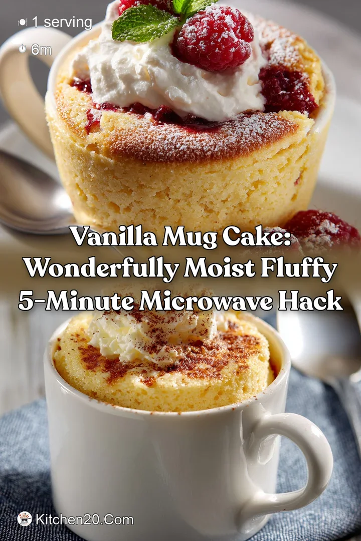 Vanilla Mug Cake: Wonderfully Moist Fluffy 5-Minute Microwave Hack