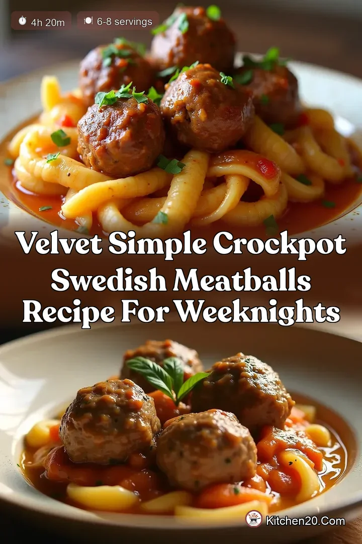 Velvet Simple Crockpot Swedish Meatballs Recipe for Weeknights