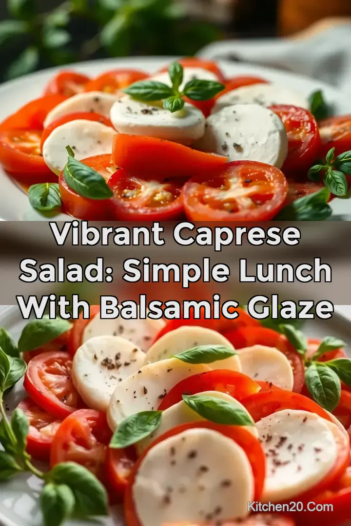 Vibrant Caprese Salad: Simple Lunch with Balsamic Glaze