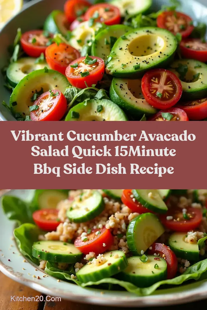 Vibrant Cucumber Avacado Salad Quick 15Minute BBQ Side Dish Recipe