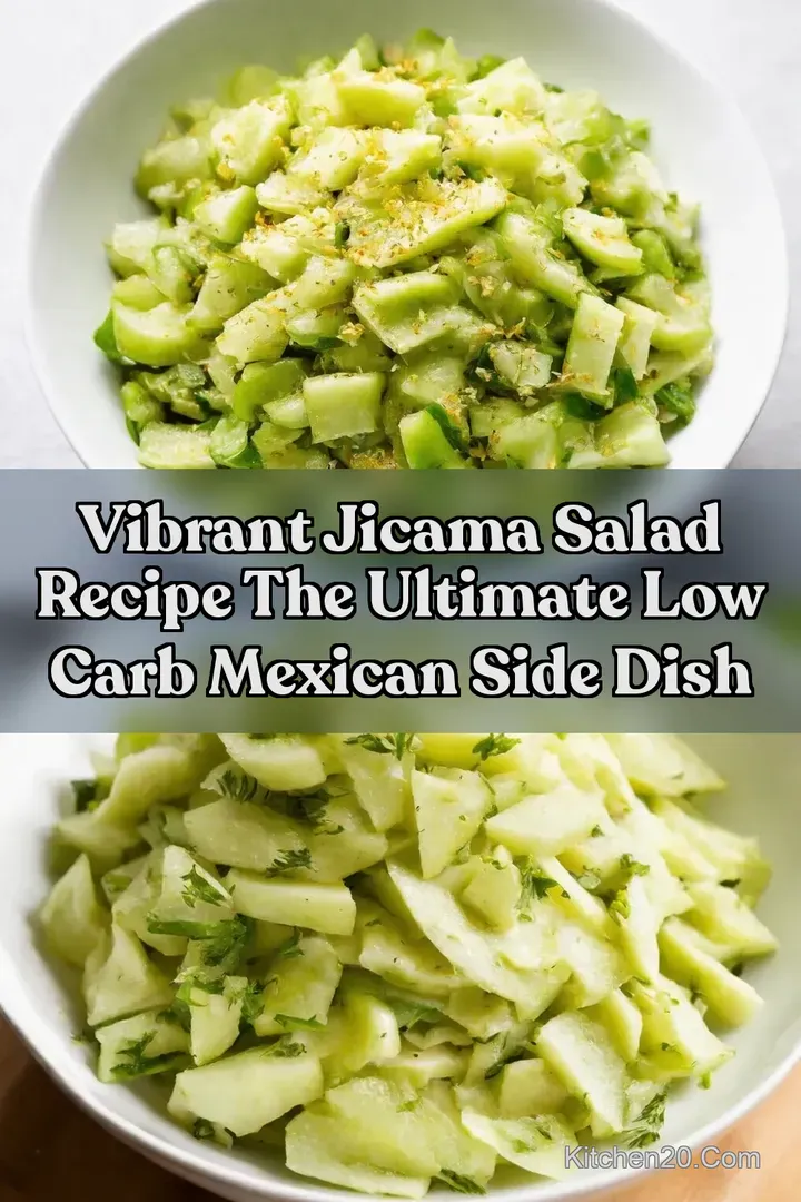 Vibrant Jicama Salad Recipe The Ultimate Low Carb Mexican Side Dish : PIN FOR LATER Vibrant Jicama Salad Recipe The Ultimate Low Carb Mexican Side Dish