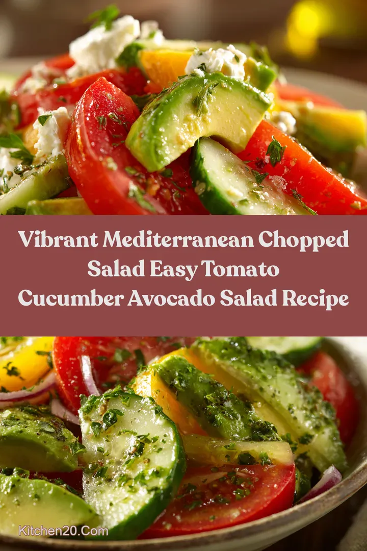 Vibrant Mediterranean Chopped Salad Easy Tomato Cucumber Avocado Salad Recipe