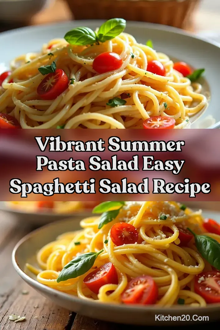 Vibrant Summer Pasta Salad Easy Spaghetti Salad Recipe