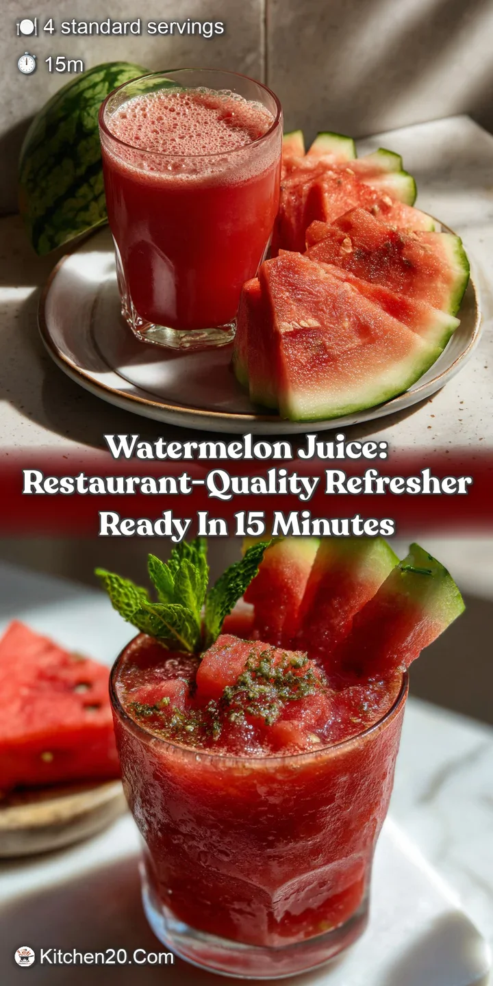 Watermelon Juice: Restaurant-Quality Refresher Ready in 15 Minutes