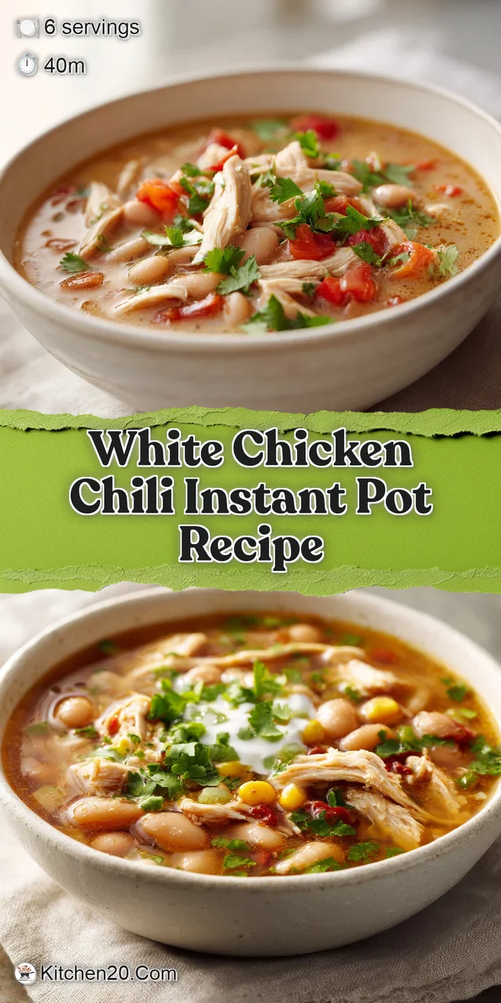 Close-up of thick, creamy white chili, highlighting tender chicken, vibrant green cilantro, and the satisfying texture of ...