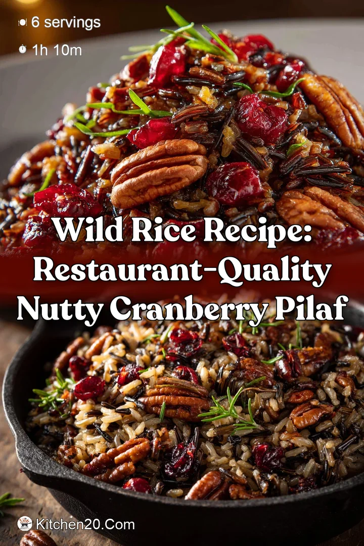 Wild Rice Recipe: Restaurant-Quality Nutty Cranberry Pilaf
