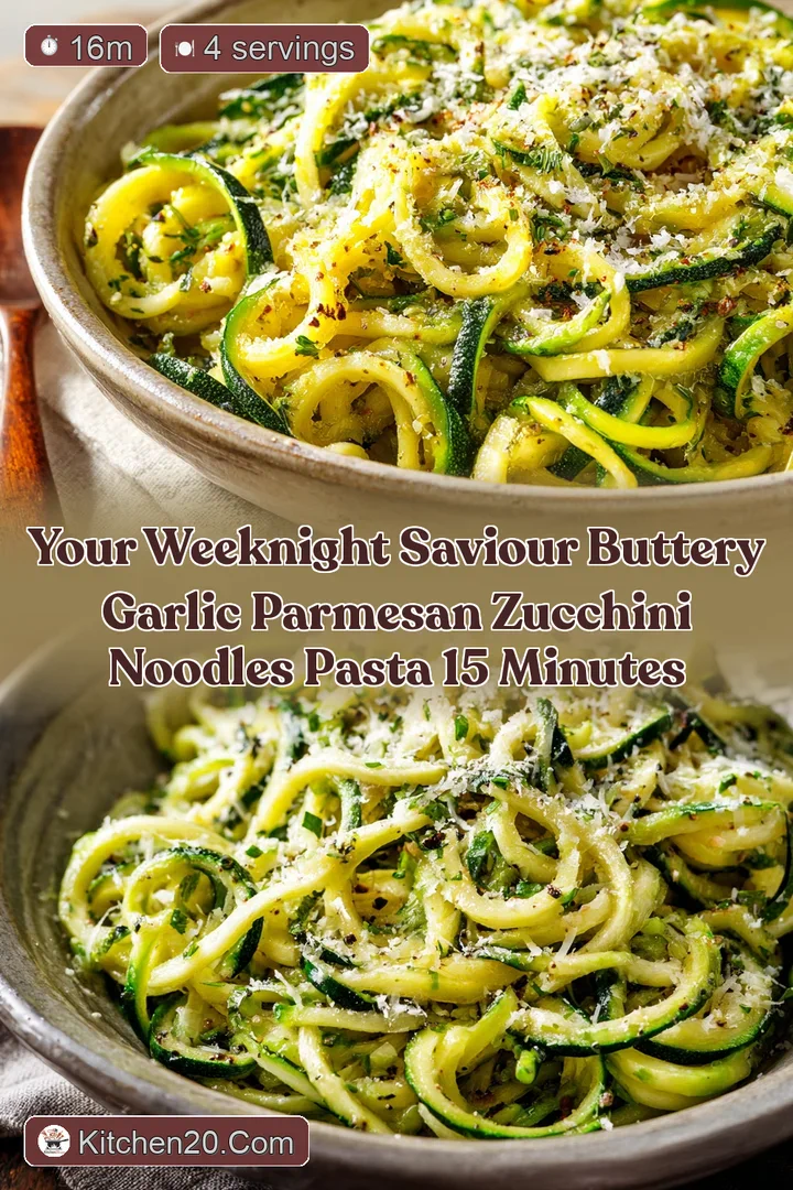 Your Weeknight Saviour Buttery Garlic Parmesan Zucchini Noodles Pasta 15 Minutes