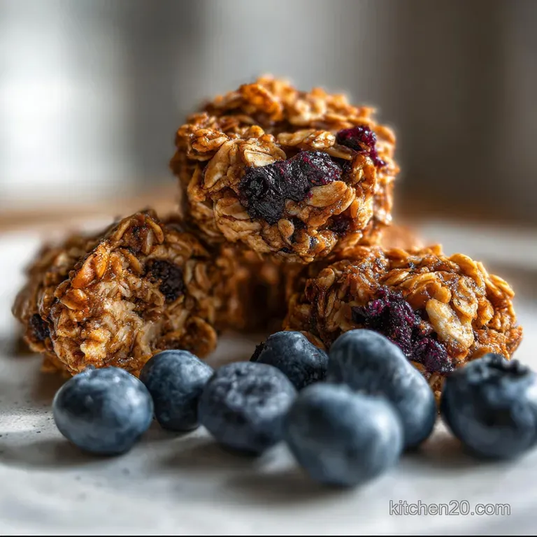 Neatly stacked oatmeal energy balls on a white plate. Flaky oats. Creamy peanut butter, visually appealing no-bake dessert.