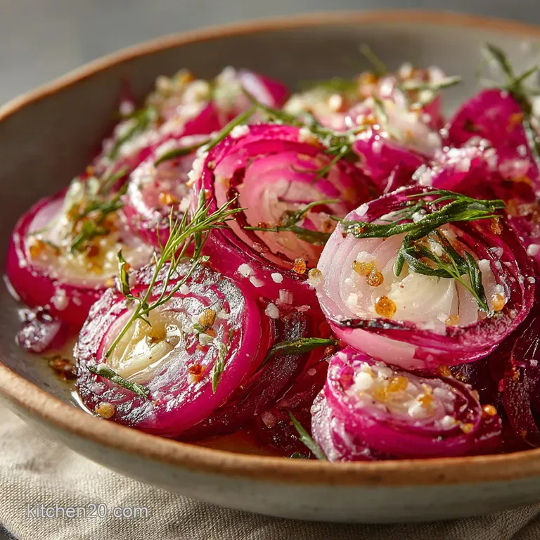 The Speedy Scandi Bright Brassy Quick Pickled Red Onions