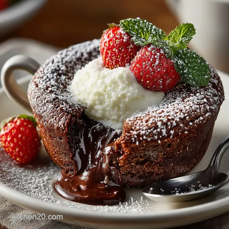 The Emergency Chocolate Fix OneMinute Molten Mug Cake presentation