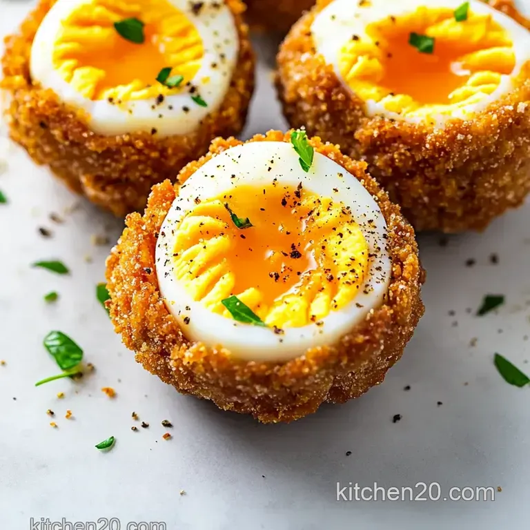 Air Fryer Scotch Eggs presentation