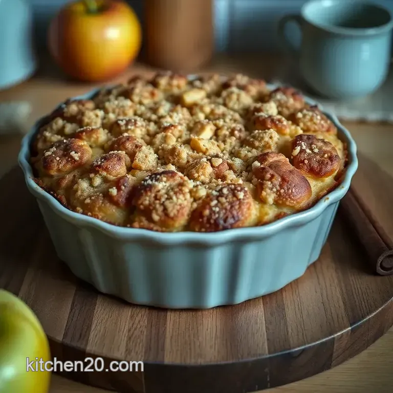 Apple & Cinnamon Crumble Cake presentation