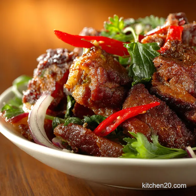 Haitian Tasso: Crispy Spiced and Tender Fried Meat Recipe presentation