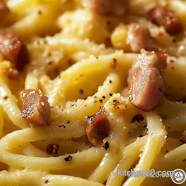 Authentic Spaghetti alla Carbonara presentation