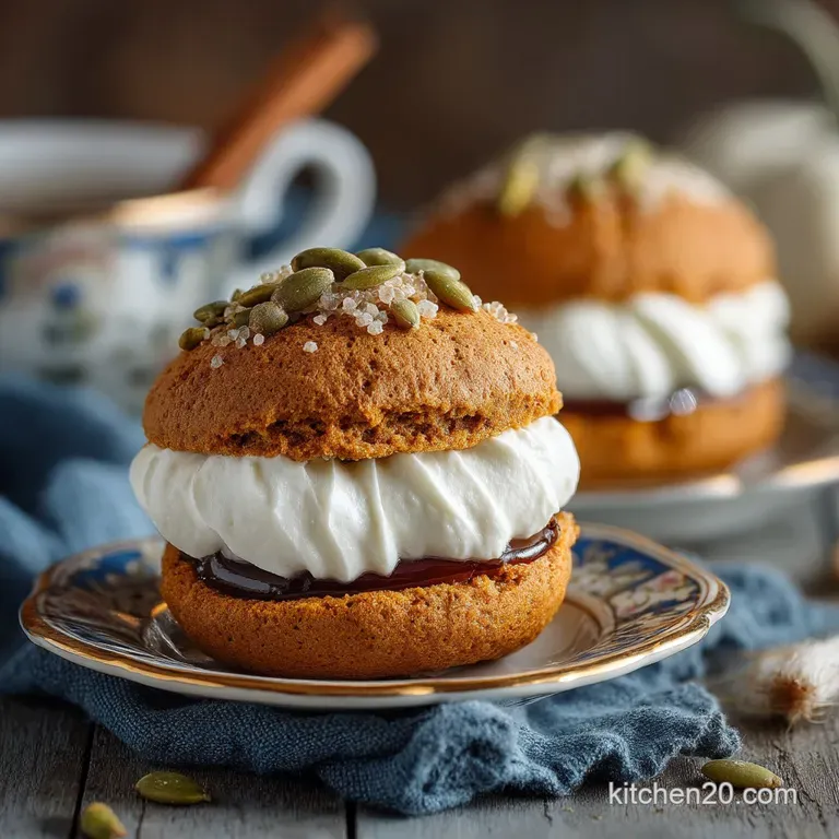 Autumns Best Bake Spiced Pumpkin Cheesecake Whoopie Pies presentation