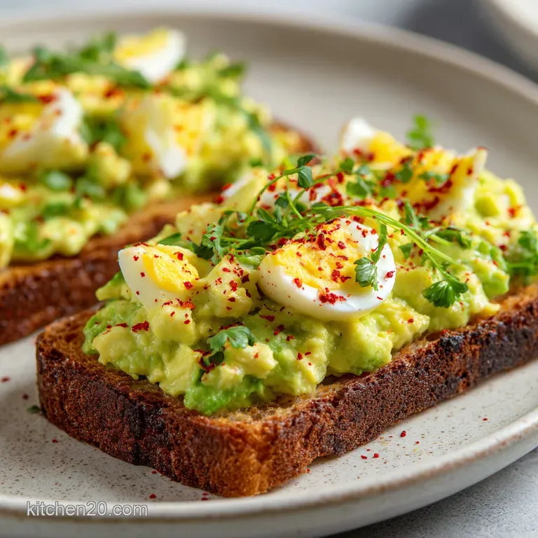 Creamy Avocado Egg Salad Toast with Smoked Paprika
