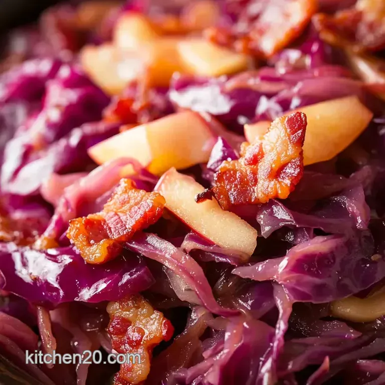 Bacon & Apple Braised Red Cabbage
