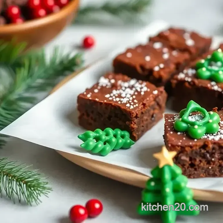 Fudgy Christmas Tree Brownies