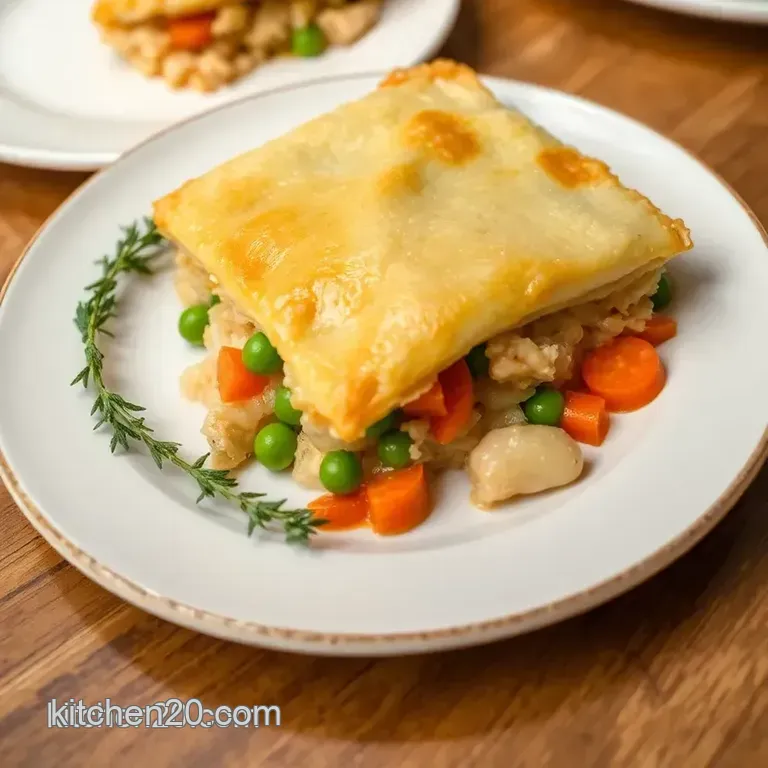 Savory Chicken Pastry with Flaky Crust presentation