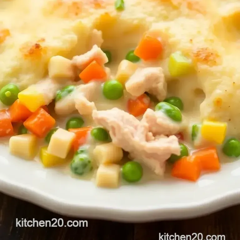 Bake Chicken Pot Pie: Quick & Creamy Delight presentation