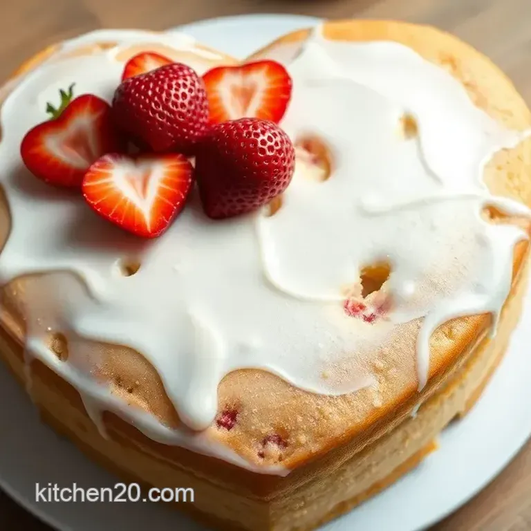 Love in Every Slice: Bake Heart-Shaped Cake with Strawberries