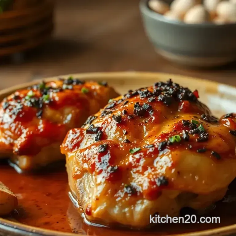 Oven-Baked Juicy Chicken Thighs with Herb and Garlic Marinade