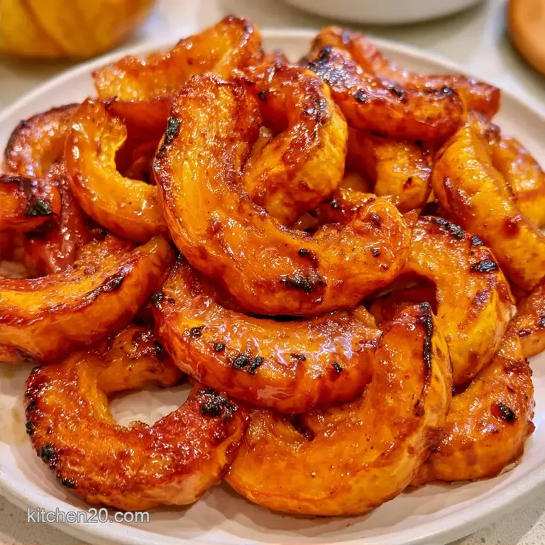 Healthy Baked Delicata Squash Rings