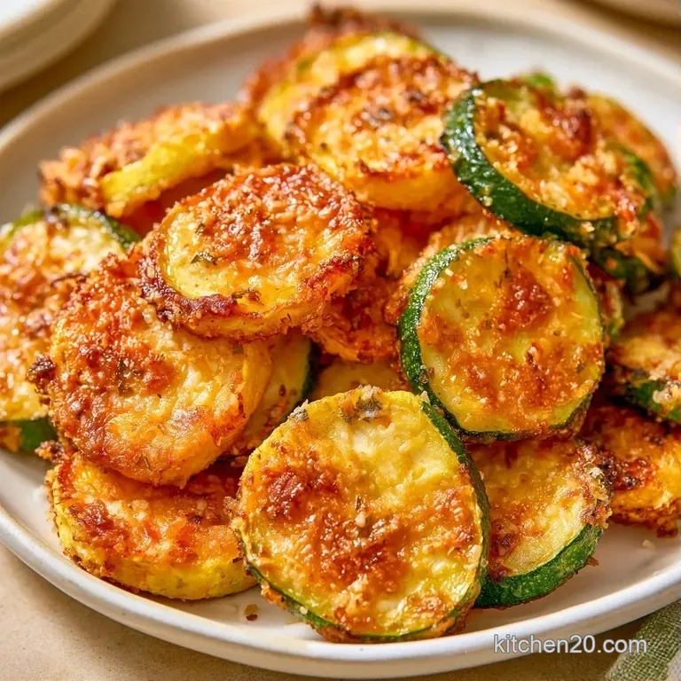 Golden-brown roasted squash rounds arranged on a matte stoneware plate, garnished with a drizzle of olive oil.