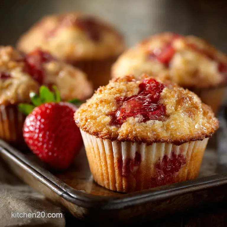 Brilliant Bakery-Style Strawberry Muffins: the Secret to No Soggy Bottoms presentation