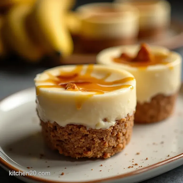 Banoffee Meets Cheesecake Ultimate Mini Banana Pudding Cheesecakes presentation