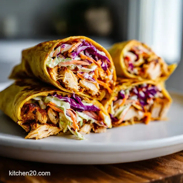 BBQ Chicken Coleslaw Wraps Recipe
