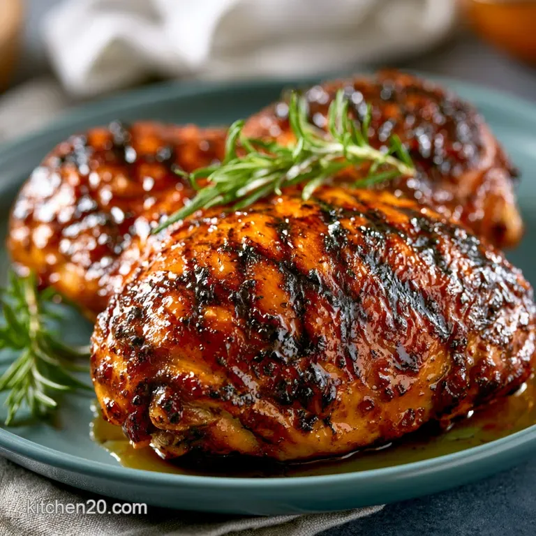 Juicy grilled chicken breast paired with charred corn and a vibrant summer salad on a minimalist navy blue plate