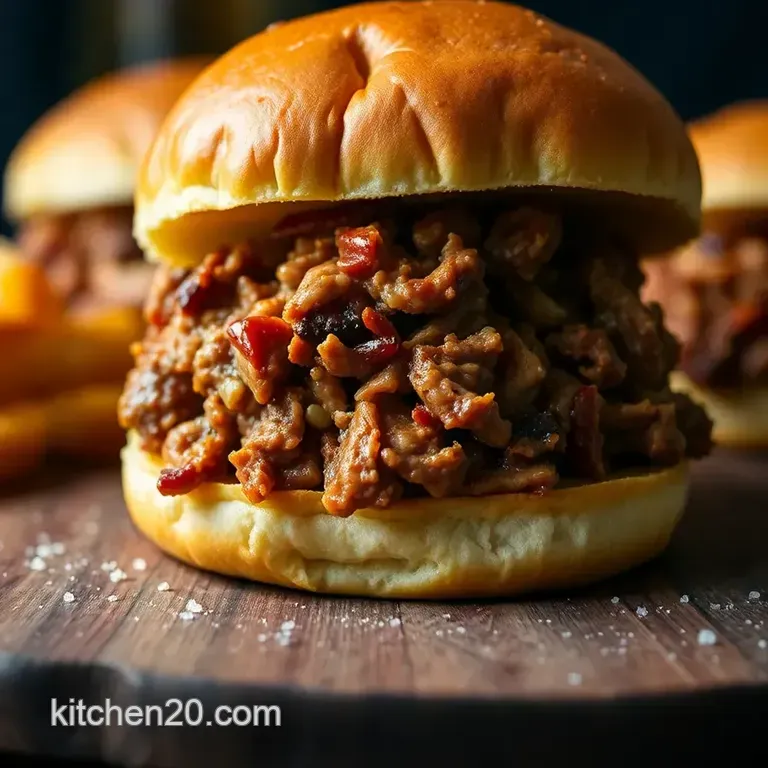 Bbq Pulled Pork Sliders with Tangy Coleslaw presentation