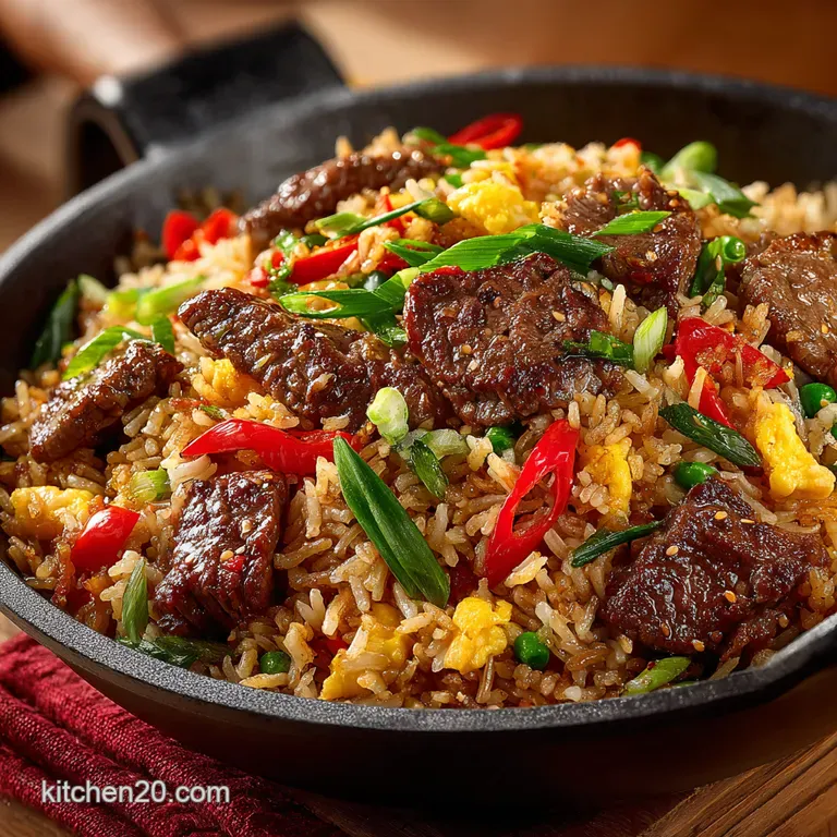Beef Bonanza Fried Rice Wok This Way to Deliciousness presentation