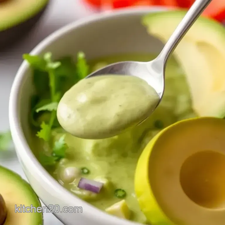 Creamy Avocado Dressing in Just 10 Minutes presentation