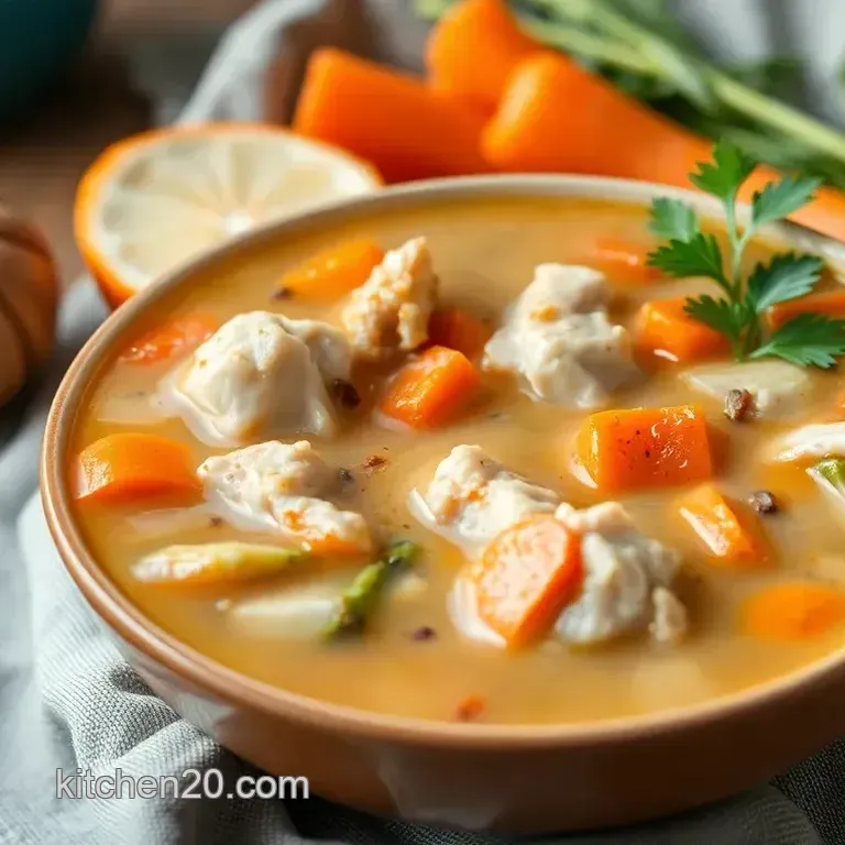 Boil Chicken Soup with Caribbean Flavors