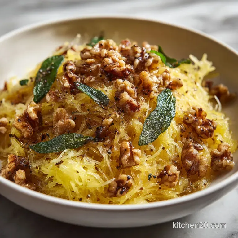 Spaghetti Squash with Brown Butter Sage Parmesan Easy Recipe