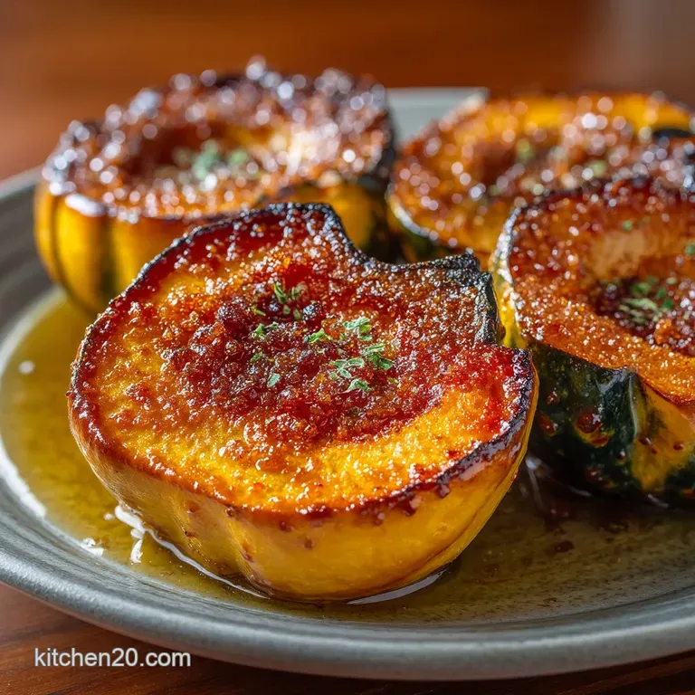 The Proper Autumnal Bake MapleKissed Acorn Squash with Brown Butter Glaze presentation