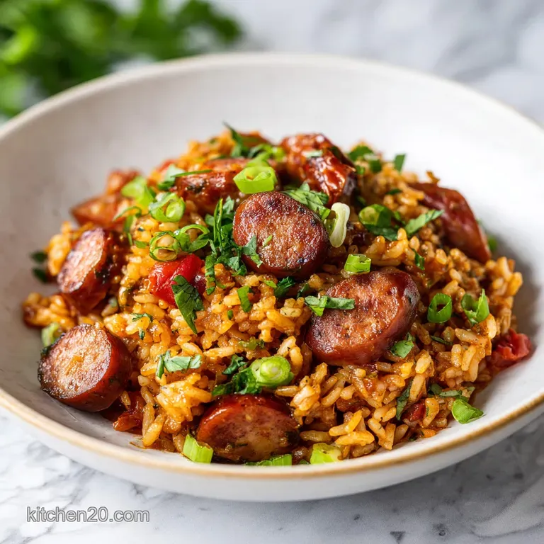 Cajun Sausage and Rice: Fluffy Grains