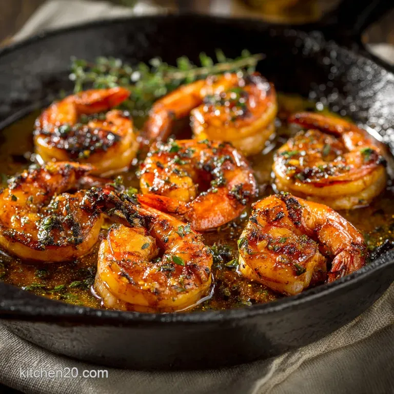 The Ultimate Fiery Cajun Shrimp with Lemonkissed Garlic Butter Sauce presentation