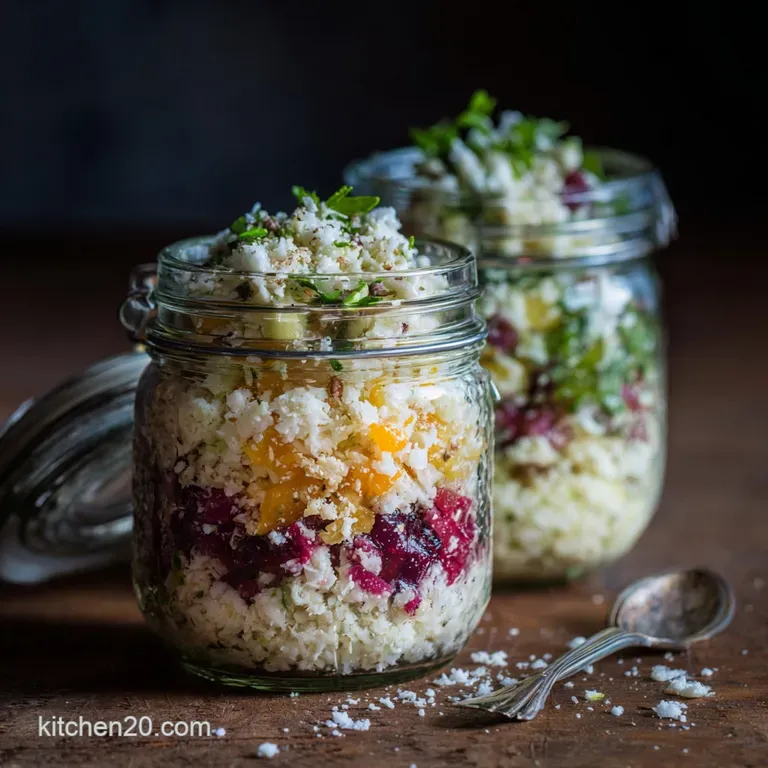 Cauliflower Rice Salads in a Jar: the Mediterranean Lunch-Box Hero presentation