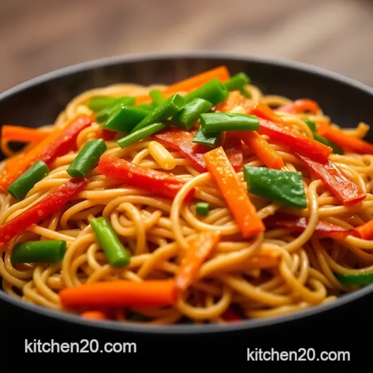 Chang Thai Noodles: a Flavorful Thai Stir-Fry Delight presentation