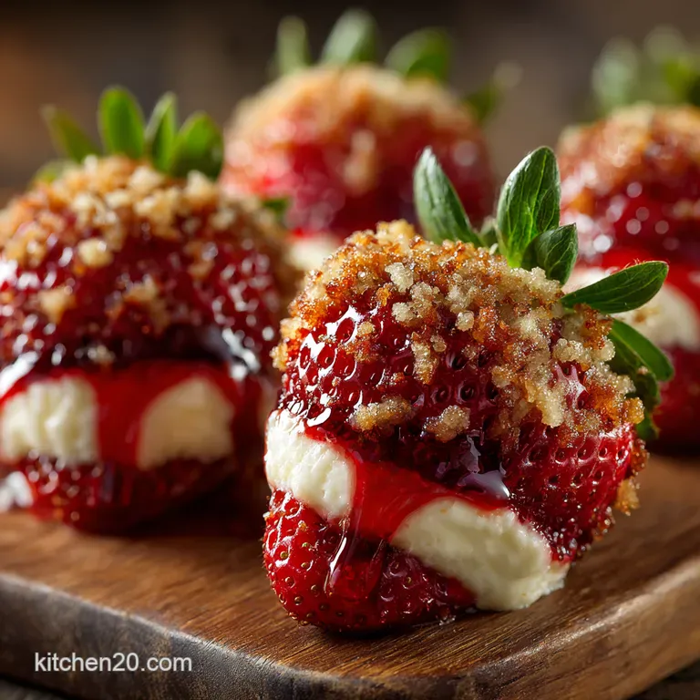 Cheesecakestuffed Strawberries the Devilishly Easy Dessert presentation