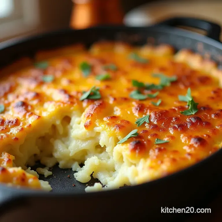 King of Comfort the Ultimate Layered Cheesy Potato Au Gratin presentation