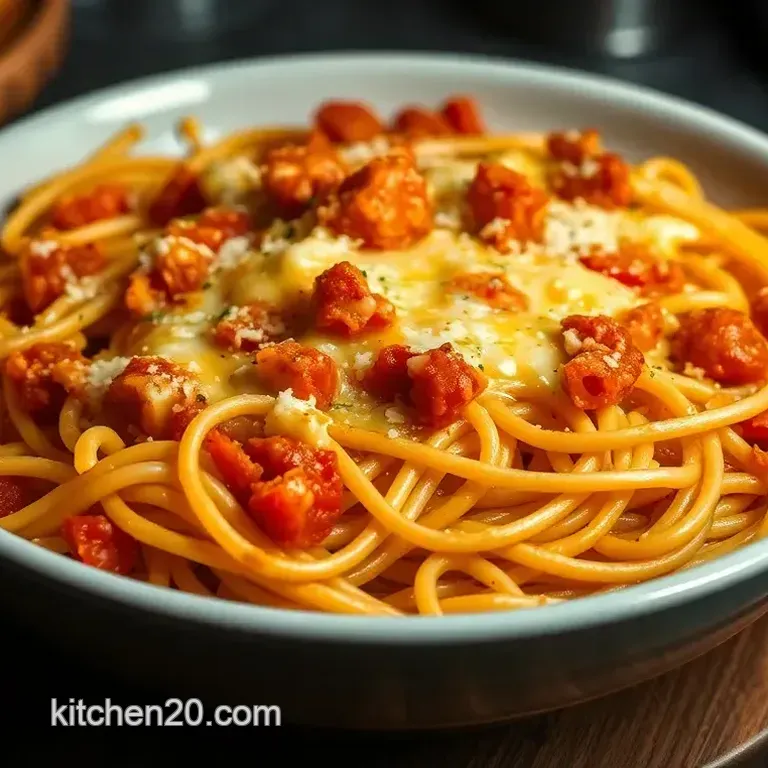 Cheesy Baked Spaghetti Delight