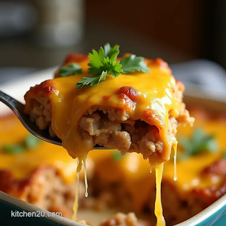 The Ultimate Cheesy Chicken Taco Bake presentation