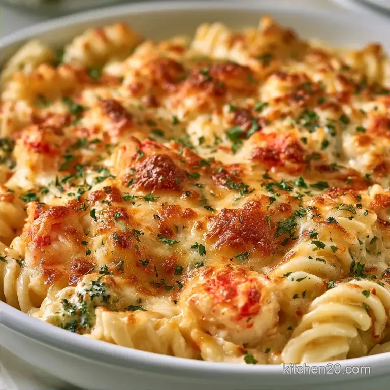Cheesy Crab Pasta Casserole with Cream Cheese