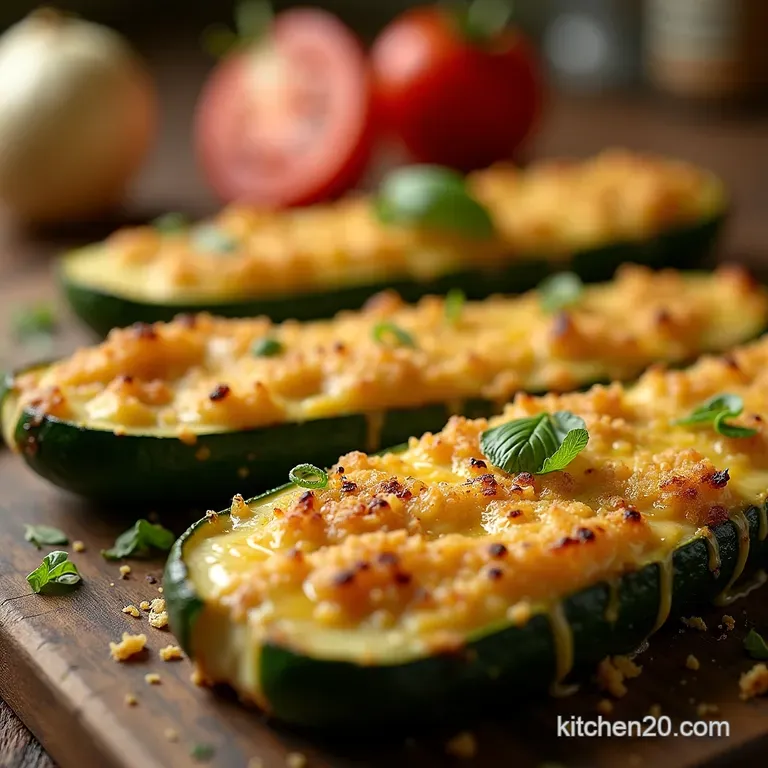 Golden Griddled Cheesy Garlic Zucchini Steaks with Parmesan Crust presentation