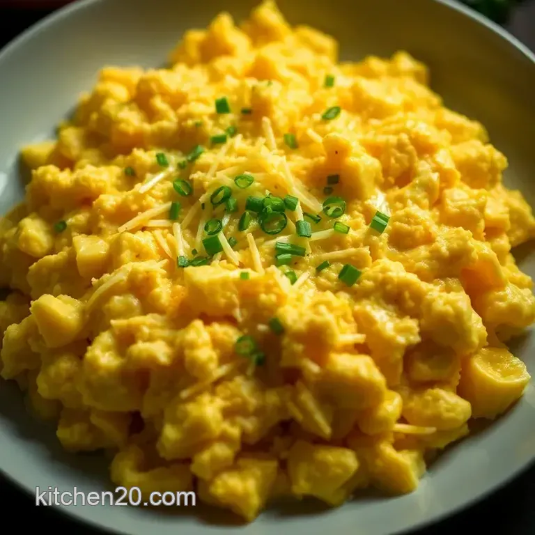 Cheesy Scrambled Eggs: A Breakfast Classic presentation